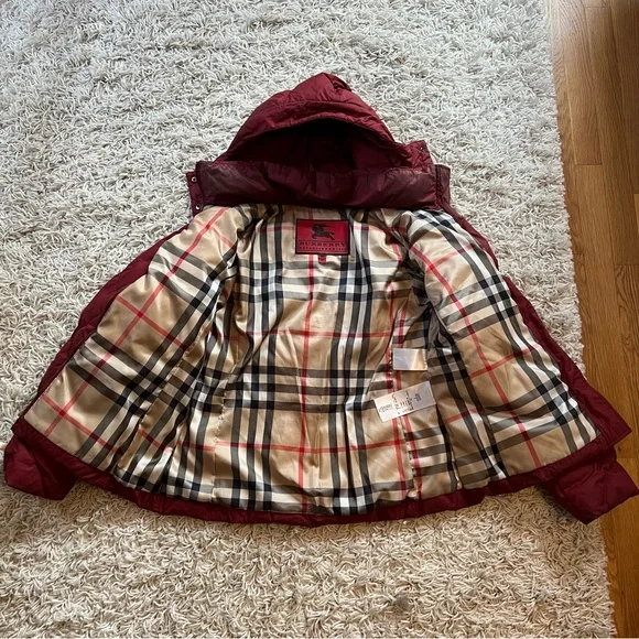 Burberry Jackets Coats Vintage Burberry Cranberry Red Down